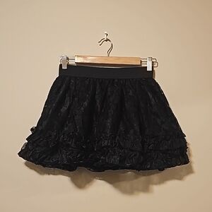 Black Lace Mini Skirt